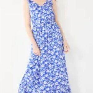 Draper James Blue Floral Maxi Dress
